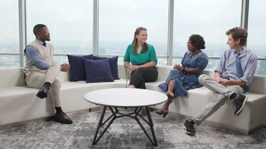 Mic Drop, Modern Bright Seating at MarketScale HQ